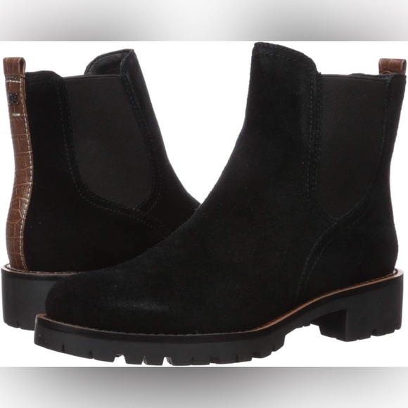 Sam Edelman Shoes - SAM EDELMAN Jaclyn Waterproof Suede Chelsea Boots Women’s Sz 9 Black Winter